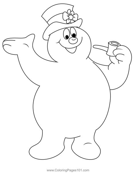 Happy Frosty The Snowman Coloring Page Frosty The Snowman Coloring Pages, Frosty The Snowman Crafts, Crocodile Coloring Pages, Printable Snowman Faces, Snowman Coloring Page, Snowman Outline, Snowman Coloring, Window Paintings, Room Parent