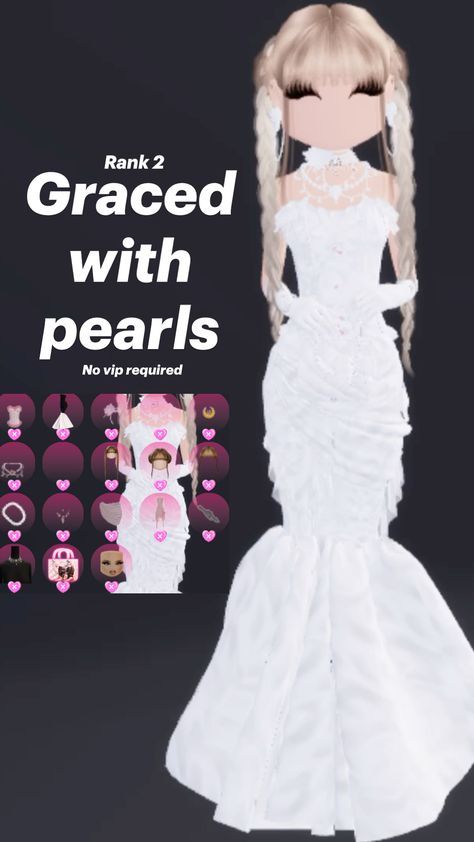 #OutfitOfTheDay(or#OOTD)#Fashion#StyleInspo#FashionInspiration#OOTDShare Graced With Pearls Dress To, Dress To Impress Roblox Outfits Ideas Theme Graced With Pearls, Dti Outfit Ideas Theme Graced With Pearls, Di Graced With Pearls, Dress To Impress Roblox Outfits Graced With Pearls, Sophia Diamond Dress To Impress, Grace With Pearls Dress To Impress, Dress To Impress Graced With Pearl Theme, Dress To Impress Codes September 2024