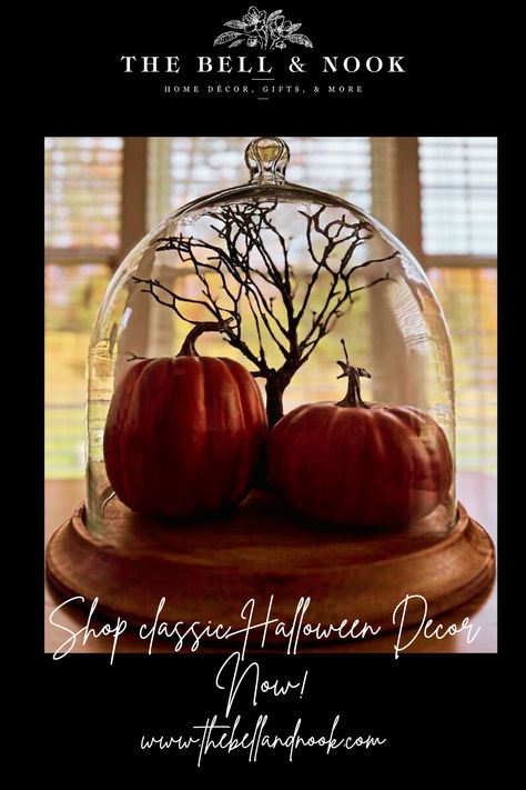 Cloche Ideas, Chic Halloween Decor, Halloween Chic, Decor Centerpieces, Spooky Chic, Fall Planters, Chic Halloween, Front Porches, Centerpiece Decorations