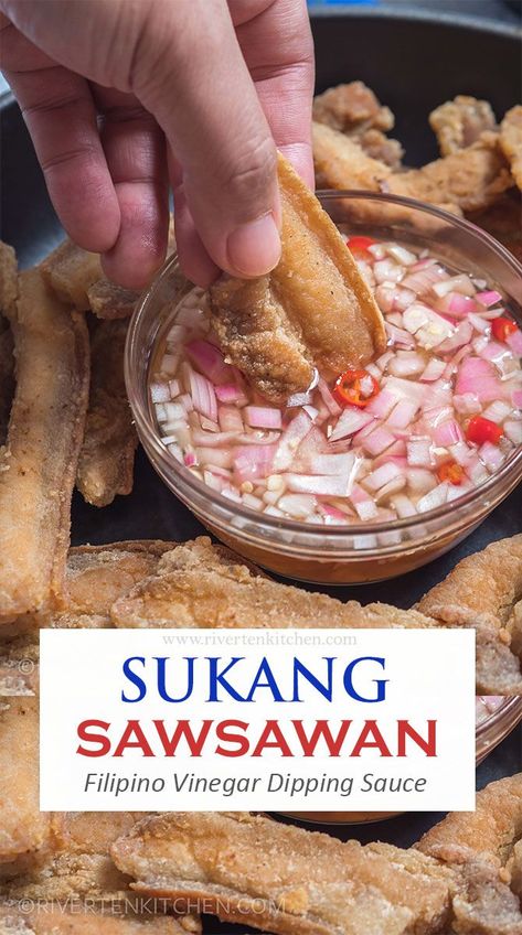 Sawsawan Recipe, Vinegar Dipping Sauce, Phillipino Food, Crispy Pata, Sweet Chili Dipping Sauce, Easy Filipino Recipes, Lechon Kawali, Philippines Food, Dipping Sauces Recipes