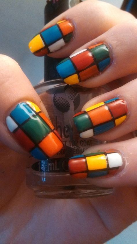 1980s Nails, Geeky Nails, Nerdy Nails, Dramatic Gamine, Jazzy Nails, 80s Nails, Handy Andy, Bold Nails, Geometric Nails