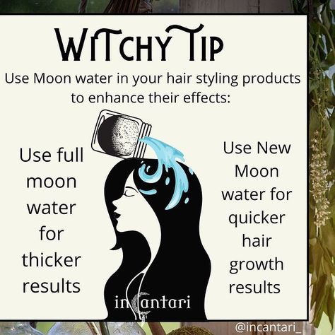 Incantari (@incantari_) • Photos et vidéos Instagram Water Magick, Witchy Hair, Witch Hair, Beauty Spells, Witch Board, Witch Tips, Black Hair Aesthetic, Witchy Tips, Moon Spells