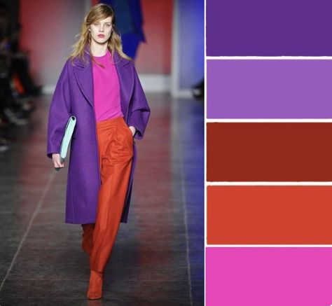 Pantalon Orange, Look Boho Chic, Colour Combinations Fashion, Color Combos Outfit, Color Blocking Outfits, Color Combinations For Clothes, Color Trends Fashion, Hadid Style, Purple Outfits