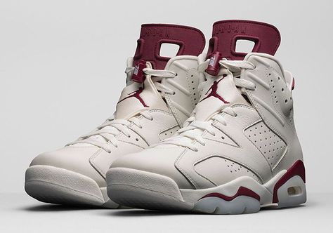 Air Jordan : 6 VI | Maroon. Jordan 6 Maroon, Vb Shoes, Maroon Nike, Air Jordan Vi, Jordans For Sale, Air Jordan 6 Retro, Nike Air Jordan 6, Jordan 6 Retro, Sneaker Magazine