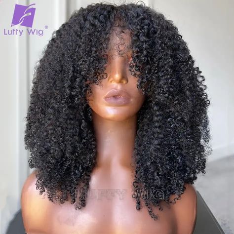 Look what I found on AliExpress Wigs Bangs, Top Wig, Curly Lace Wig, Natural Hair Extensions, Afro Wigs, Curly Human Hair Wig, Curly Lace Front Wigs, Human Hair Wig, Brazilian Human Hair