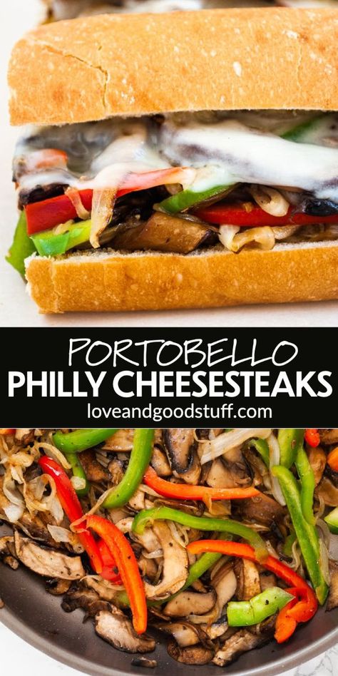 Philly Mushroom Cheesesteak, Vegetarian Philly Cheesesteak Mushrooms, Portabella Mushroom Cheesesteak, Philly Cheese Steak Mushrooms, Grilled Portabella Mushroom Sandwich, Mushroom Philly Cheesesteak Vegetarian, Philly Cheese Steak Vegetarian, Veggie Philly Cheesesteak, Vegetarian Philly Cheesesteak