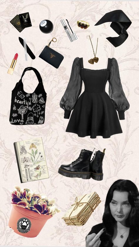 Morticia Adams #outfit #outfitinspo Morticia Addams Aesthetic Outfit, Morticia Addams Aesthetic, Cap Rising, Addams Aesthetic, Morticia Addams, Adams Family, Halloween Inspiration, Addams Family, Aesthetic Outfit