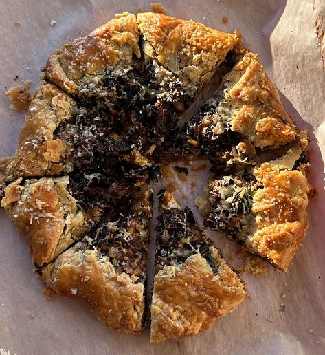 Shallot Jam Recipe, Mushroom Galette, Mushroom Leek, Galette Recipe, Vegetarian Side Dishes, Thanksgiving Side, Nyt Cooking, Flaky Crust, Sauteed Mushrooms