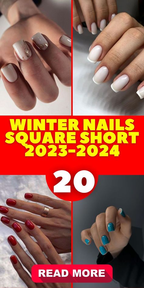 Winter nails square short 2023-2024 are all about capturing the essence of the season in your nail designs. From classic French tip acrylic nails to experimenting with the 2023 color trends, there are endless possibilities for creating winter-inspired nails. Add an extra twist with tapered or oval shapes to make your nails stand out in the cold.