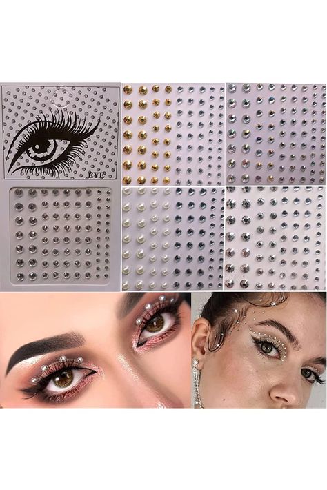 Nail Rhinestone Stickers for Women,5 Sheets Self Adhesive for Face Jewels Eye Gems Body Rhinestone Stickers Shiny Glitter Nail Design for Nail Makeup DIY Nail Art Decorations Accessories?Crafts Face Nails Art, Pearl Sticker, Face Nails, Makeup Crafts, Nail Makeup, Eye Gems, Rhinestone Sticker, Face Jewels, Accessories Crafts