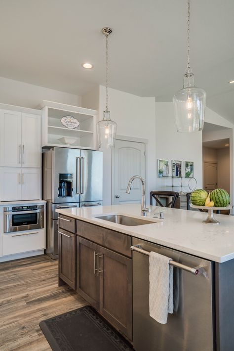 Large Kitchen Island With Sink And Dishwasher And Seating, Sink Not Centered On Island, Kitchen Island Dishwasher, Large Kitchen Island With Sink And Dishwasher, Dishwasher Island, Kitchen Trash Can Cabinet, Island With Sink And Dishwasher, Light Kitchen Floor, Kitchen Island With Sink And Dishwasher