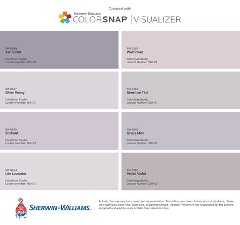 Lavender Grey Paint Sherwin Williams, Violet Grey Paint, Light Grey With Purple Undertone, Purple Gray Paint Behr, Subtle Purple Paint Colors, Grey Purple Paint Bedroom, Violet Gray Paint Colors, Sherwin Williams Gray With Purple Undertones, Sw Ash Violet