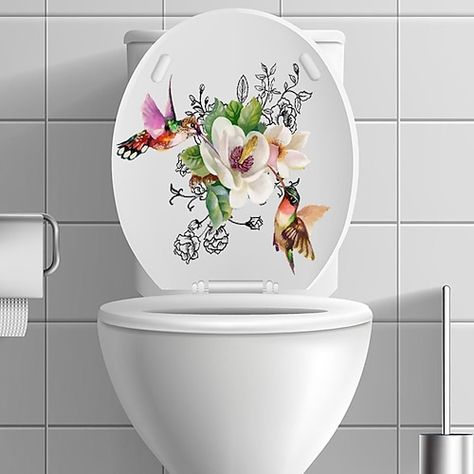 Listing Date:08/03/2023 Toilet Stickers, Bathroom Wall Stickers, Cheap Wall Stickers, Decor 2023, Decor 2024, Decor Stickers, Porto Rico, Bread Bowls, Flower Bird