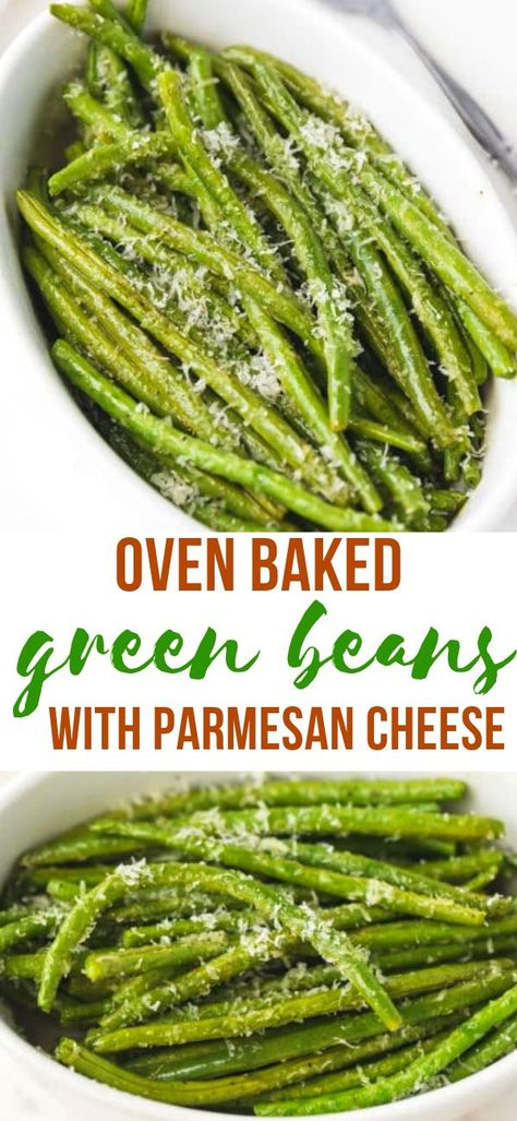 Oven Baked Green Beans, Baked Green Bean Recipes, Oven Green Beans, Beans Baked, Asparagus Recipes Oven, Best Asparagus Recipe, Baked Green Beans, Green Beans Side Dish, Asparagus Recipes Baked