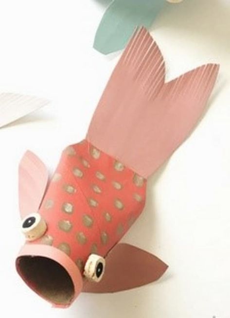 Koi Fish Craft, Fish Crafts Kids, Fish Crafts For Kids, Koi Fish For Sale, Summer Crafts For Toddlers, July Activities, Cardboard Animals, Fish Craft, Coy Fish