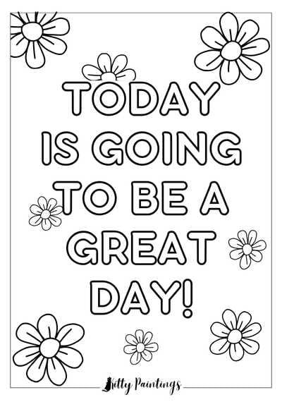 20 Free Positive Affirmation Coloring Pages to Improve Your Day Encouragement Coloring Pages, Friendship Coloring Sheets Free Printable, Coloring Quotes Inspirational, Coloring Affirmations Free Printable, Social Emotional Coloring Pages, Affirmation Crafts For Kids, Affirmation Crafts, Positive Quote Coloring Pages, Friday Coloring Page