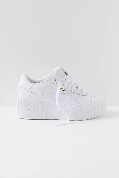 Puma Cali Wedge, White Wedge Sneakers, Wedge Sneakers Outfit, Nike Wedge Sneakers, Puma Cali, White Wedges, Wedge Sneakers, Sneakers Outfit, White Trainers