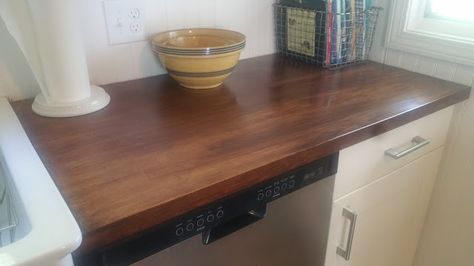 Staining Birch Butcher Block Countertops, How To Finish Butcher Block Countertops, Staining Butcher Block Countertops, Butcher Block Stain Colors, Stain Butcher Block Countertops, Stain Butcher Block, Birch Butcher Block Countertops, Butcher Block Stain, Stained Butcher Block