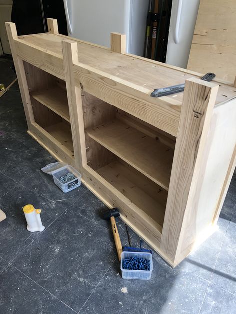 How To Build A Sideboard, Diy Console Cabinet, Diy Buffet Cabinet, Diy Sideboard Buffet, Homemade Tv Stand, Tv Console Diy, Diy Tv Stand Ideas, Diy Credenza, Sideboard Diy