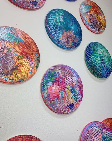 Disco Ball Canvas, Sari Shryack, Not Sorry Art, Not Sorry, Arte Inspo, Painting Art Projects, A Wood, Disco Ball, 그림 그리기