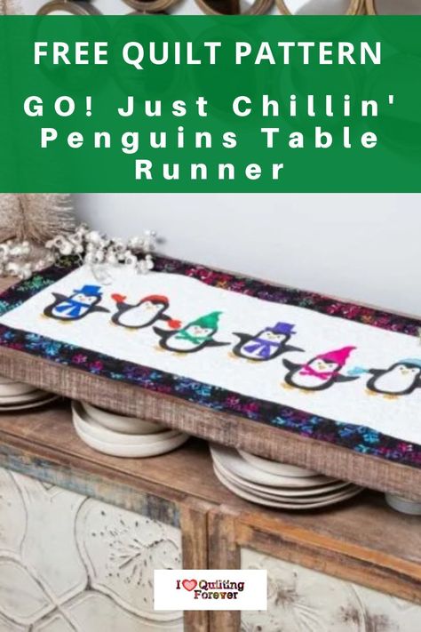 Penguin Quilt Pattern Free, Snowman Table Runners Free Pattern, Quilted Table Runners Christmas Free Pattern, Winter Table Runners Patterns Free, Snowman Table Runner Pattern, Free Quilted Table Runner Patterns, Table Runners Free Patterns, Free Table Runner Quilt Patterns, Christmas Embroidery Patterns Free