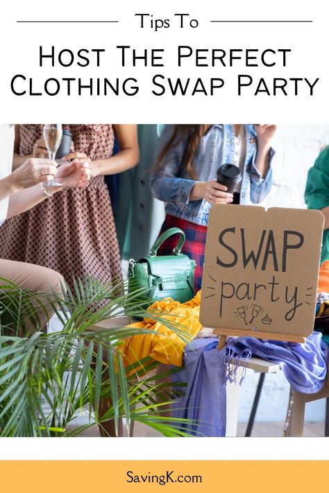 10 Essential Tips for Hosting an Unforgettable Clothing Swap Party - SavingK Clothes Exchange Party, Accessory Swap Party, Clothing Exchange Party, Thrift Store Party Theme, Clothing Swap Party Invitation, Clothing Swap Party Ideas, Swap Party Ideas, Clothing Swap Party, Swap Party Invitation