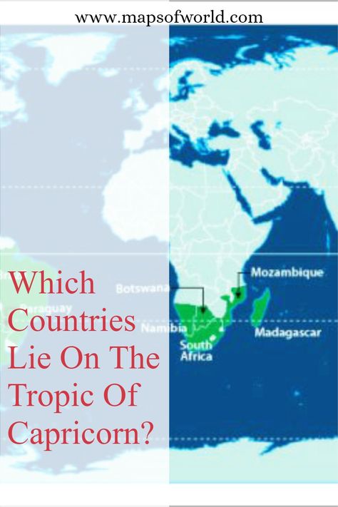 The Tropic of Capricorn, also called the Southern Tropic, is an imaginary line (a latitude circle) which indicates the southernmost point where the Sun is directly overhead at noon. This occurs during the solstice on December 21. Tropic Of Capricorn, At Noon, December 21, Geography, The Sun, Sun