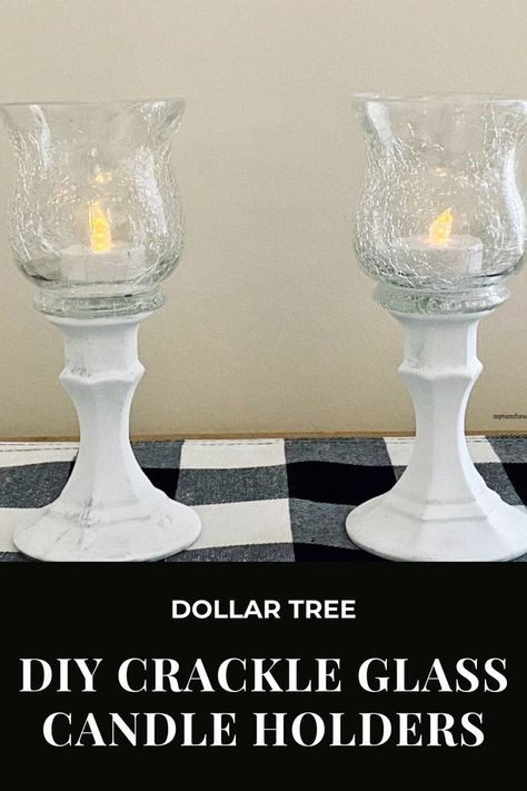 Make this dollar tree pedestal candle holder in an afternoon with these easy to follow instructions. This DIY dollar tree candle holder is simple to make and very inexpensive. And this crackle… More Diy Candlestick Holders Dollar Tree, Diy Candleabra Ideas Dollar Tree, Dollar Tree Diy Candle Holders, Decorating Candle Holders, Diy Candle Pedestal, Dollar Tree Candle Crafts, Candle Plate Diy, Diy Tealight Holder, Diy Candle Holders Ideas