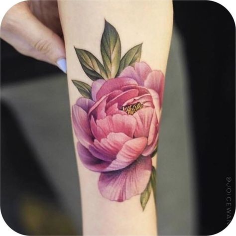 Tattoodo on Instagram: “Pretty peony made by @joicewangtattoos at @gritnglory - NYC #TATTOODO” Blatt Tattoos, Shape Tattoo, Skeleton Hand Tattoo, Disney Tattoo, Peonies Tattoo, Tattoo Feminina, Tattoo Outline, Pattern Tattoo, Rose Tattoos