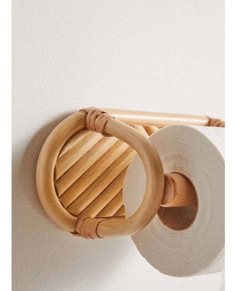 Urban Outfitters Bathroom, College Dorm Bathroom, Holder Toilet Paper, Toilet Paper Stand, Towel Stand, Bamboo Bathroom, Rattan Mirror, Music Board, Mirror With Hooks