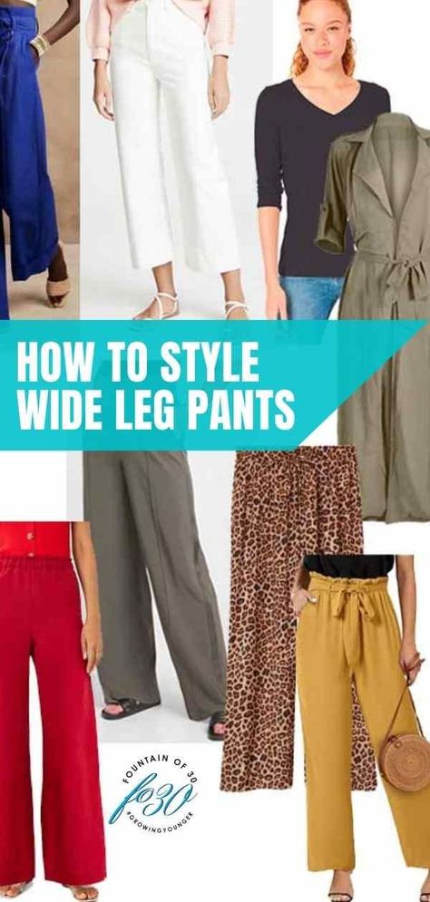 Wide leg pants are back! Here's how to style them. #fashion #trends #over50fashion #widelegpants #style Apple Body Shape Wide Leg Pants, Wide Leg Pant Outfits Summer, How To Style Wide Pants, Wide Leg Pants Outfit Over 50, How To Wear Loose Pants, Wide Leg Pants For Plus Size Women, How To Style Linen Pants Plus Size, Wide Leg Linen Pants Outfit Plus Size, Outfits With Wide Leg Linen Pants