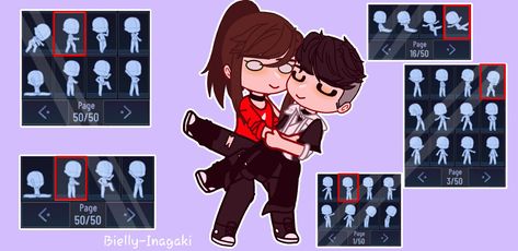 Couple Gacha Poses, Gacha Club Poses Ideas Couple Tutorial, Gacha Club Custom Poses Cute, Gacha Club Couple Poses, Pin To The Wall Pose, Gacha Club Poses Ideas Couple, Gacha Custom Poses Couple Tutorial, Gacha Club Poses Ideas, Gacha Poses Ideas