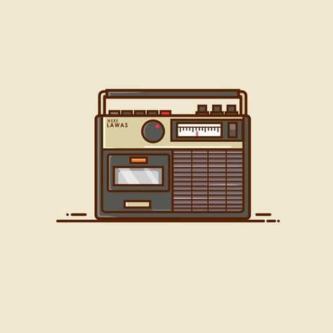 Old Radio Drawing, Radio Drawing, Radio Icon, Bride Of The Water God, Traditional Tattoo Inspiration, Old School Radio, Old Radio, Zestaw Ikon, Procreate Ipad Art