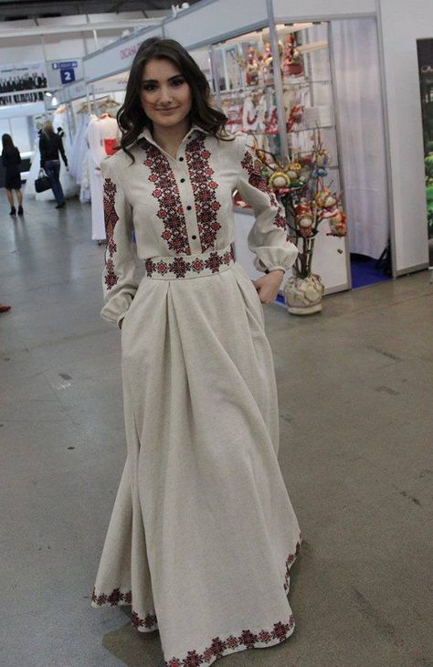 Ukraine, from Iryna Ukrainian Dress, Salwar Kamiz, Afghan Dresses, Ethnic Dress, Embroidery Fashion, Modern Dress, Abaya Fashion, Rip Curl, Linen Dresses