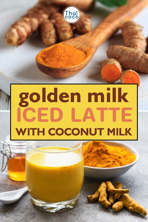 Stay cool and nourished with our Iced Golden Milk Turmeric Latte, the ultimate summer beverage with a healthy twist! Enjoy the refreshing blend of turmeric, ginger, and spices, combined with creamy milk and a hint of sweetness. Not only does this chilled drink offer a refreshing escape from the heat, but it also provides a wealth of health benefits, including anti-inflammatory properties and immune-boosting antioxidants. Treat yourself to a sip of wellness and enjoy the golden goodness. Iced Golden Milk, Turmeric Latte, Golden Milk, Iced Latte, Immune Boosting, Coconut Cream, Summer Drinks, Coconut Milk, Health Benefits