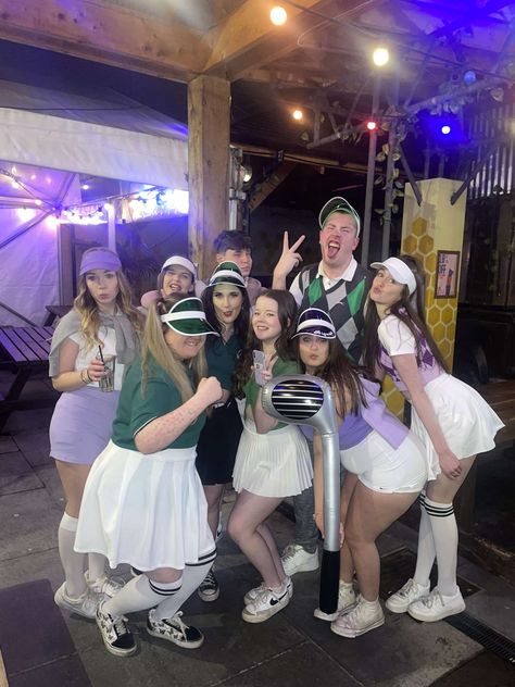 #pubgolfoutfit #outfitideas Pub Golf Outfit Women, Golf Theme Party Outfit, Pub Golf Outfit, Bar Golf, Pub Golf, Golf Theme Party, Golf Theme, Pub Crawl, Theme Parties