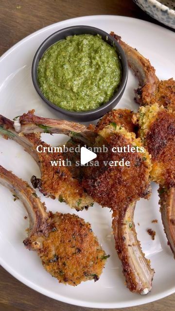 157K views · 8K likes | Christian Petracca on Instagram: "CRUMBED LAMB CUTLETS WITH SALSA VERDE #ad  @woolworths_au is helping Aussies spend less this Christmas with a 20% price drop on 26 Aussie lamb favourites. Let me show you just one of many ways you can take advantage of these savings by making easy crumbed lamb cutlets with salsa verde and a creamy potato salad. Ingredients #ad  Crumbed lamb cutlets: * 8 Woolworths Lamb Cutlets * Handful flat leaf parsley, finely cut * 60g finely grated parmesan * 100g panko bread crumbs * 100g flour * 1 egg (beaten) * Olive oil for frying Salsa verde: * 1 cup flat-leaf parsley leaves * ⅔ cup mint leaves * 1 tbsp capers * 1 tbsp dijon mustard * Zest and juice of 1/2 lemon * Anchovies * salt pepper * 3 tbsp olive oil Blitz ingredients in the food proc Crumbed Lamb Cutlets, Christian Petracca, Lamb Cutlets, Parsley Leaves, Creamy Potato Salad, Lamb Dishes, Weekend Dinner, Creamy Potato, Panko Bread Crumbs