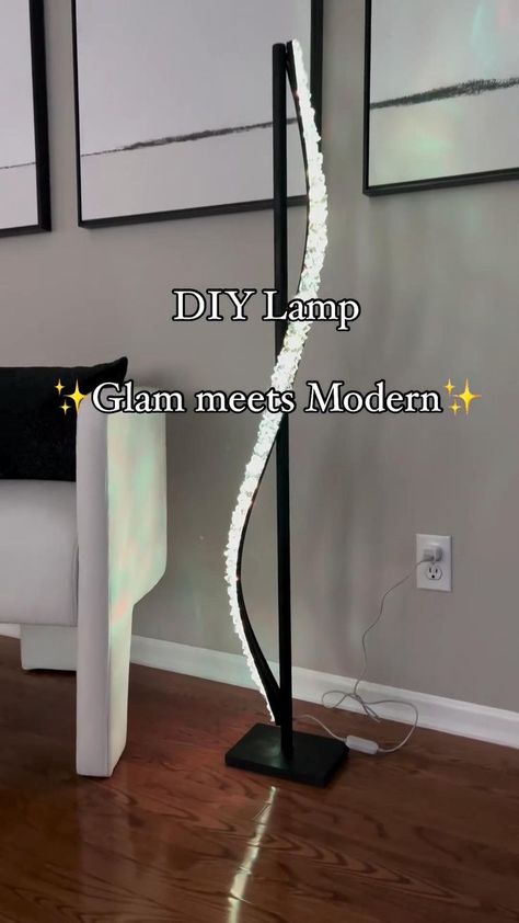 Strip Light Decoration Ideas, Glam Decor Diy Bedroom, Cheap Diy Home Decor Bedroom, Diy Floor Lamp Ideas, Diy Wall Lamp Ideas, Led Diy Ideas, Dollar Tree Home Diy, Led Projects Diy, Diy Wall Lights Ideas