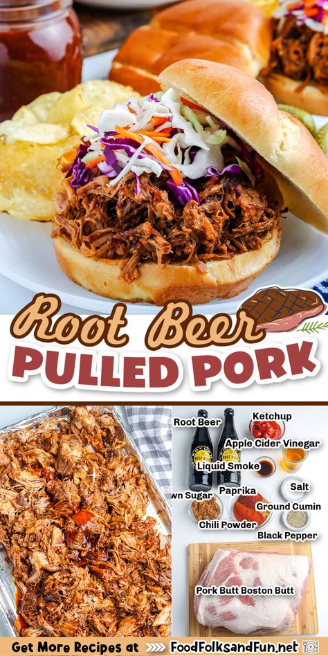 Pork Roast Pulled Pork Crockpot, Pulled Pork Crock Pot Recipes Root Beer, Rootbeer Bbq Sauce Recipe, Crockpot Pulled Pork Root Beer, Pulled Pork Sauce Recipe, Root Beer Pulled Pork Crock Pot, Pulled Pork Root Beer Slow Cooker, Pulled Pork With Root Beer Slow Cooker, Beer Pulled Pork Slow Cooker