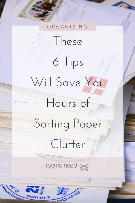 If you have a lot of paper clutter, use these 6 tips to save time sorting papers right now and in the future! Closet Organization Master, Paper Organizing, Digital Filing System, Organize Paperwork, Mom Time Management, Budget App, Organizing Paperwork, Organizing Kitchen, Schedule Organization