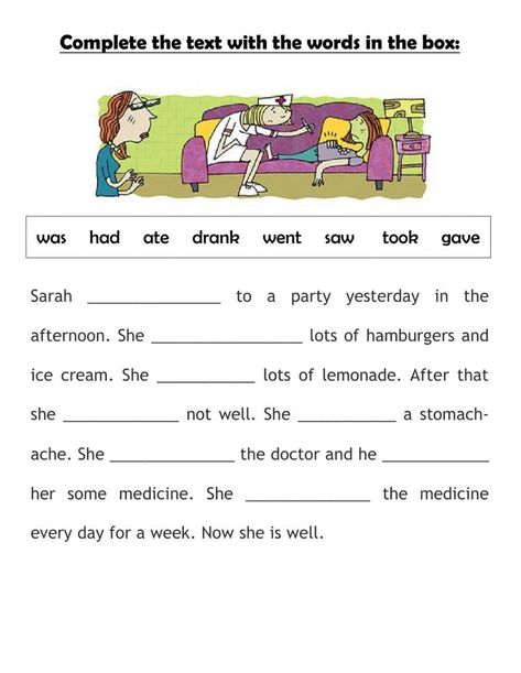 Read And Write Worksheets, Cloze Passages, English Conversation For Kids, Picture Comprehension, Reading Comprehension For Kids, English Grammar Exercises, Grammar For Kids, Picture Composition, English Activities For Kids