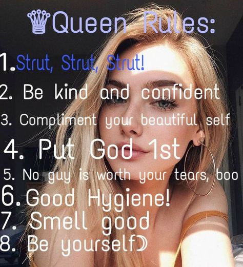 You are a queen. Be that queen♥ How To Become A Queen, How To Be A Queen, Be A Baddie, Queen Tips, I Need Motivation, Be A Queen, Real Queens, Productive Things To Do, Teenager Post