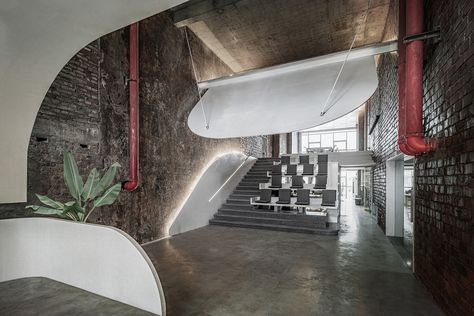 Office Renovation in Old Factory / Qing Studio Old Factory Renovation, Desk Renovation, Sectional Perspective, Design Motivation, Factory Architecture, Small Theatre, Office Renovation, Old Factory, Chongqing