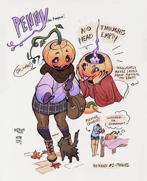 Pumpkin Oc, Object Head, Pumpkin Heads, Design Sheet, Oc Inspo, Pumpkin Art, Beautiful Pics, Oc Ideas, Wow Art