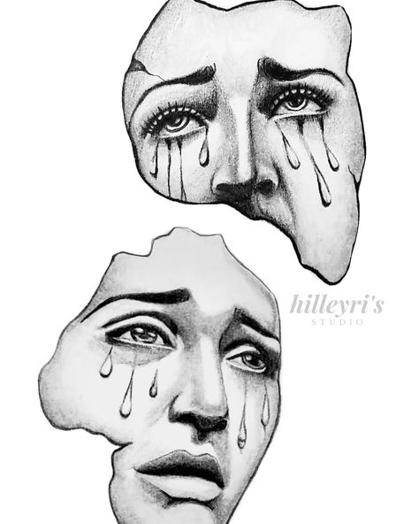 'Woe'💧 . . . #drawing #tattooapprentice #tattooideas Surreal Sketch Pencil Drawings, Tattoo Ideas Realism, Minimalist Doodles, Surreal Sketch, Broken Face, Sketch Tattoo Ideas, Tattoo Ideas Inspiration, Statue Tattoo, Woman Sketch