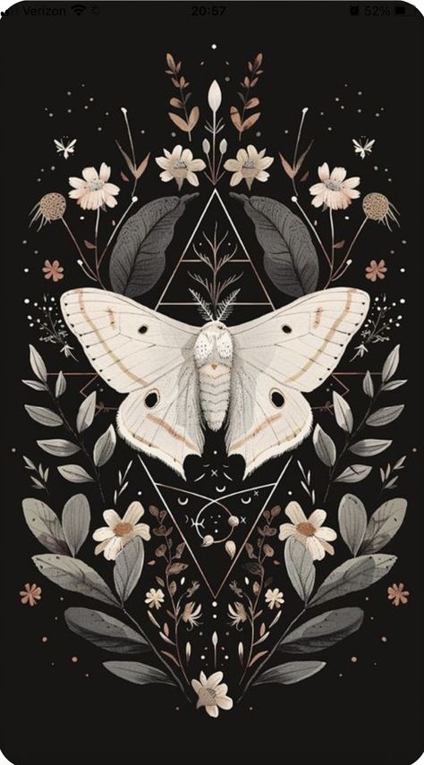 Moths Background, Witchy Graphic Design, Witchy Iphone Wallpapers, Moth Phone Wallpaper, Moth Wallpaper Iphone, Witchy Phone Backgrounds, Witchy Phone Wallpapers, Witchy Aesthetic Wallpaper, White Witch Moth