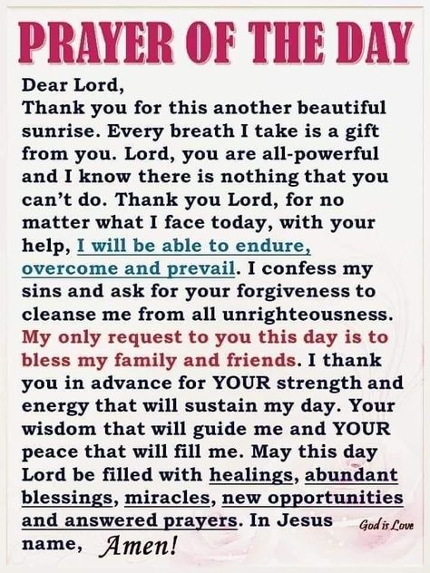 Prayer For A Good Day, Good Morning Prayer Quotes, Good Morning Prayers, Powerful Morning Prayer, Prayer For My Family, Prayer Of The Day, Morning Spiritual Quotes, Good Morning Spiritual, Deliverance Prayers