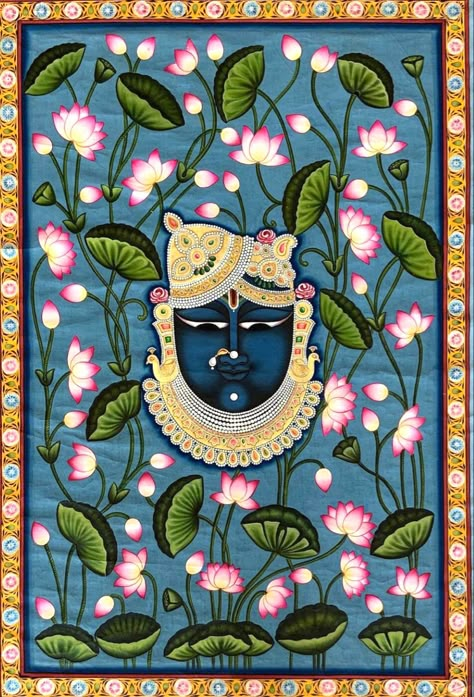 Acrylic Reference, Pichvai Painting, Svg Animation, Shree Nathji, Pichwai Art, Worli Painting, Indian Traditional Paintings, Canvas Art Painting Acrylic, Pichwai Painting