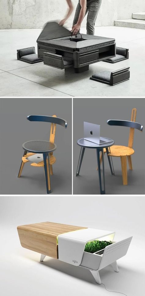 Innovative Furniture Design Creative, Portable Furniture Design, Modular Product Design, Unique Furniture Design Creative, Wall Furniture Design, Modular Tables, Innovative Furniture Design, Adaptable Furniture, Multifunctional Furniture Design