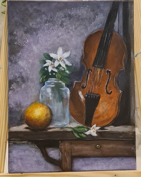 Still Life Acrylic Painting Easy, Ideas In Drawing, Easy Still Life Drawing, Things To Learn, Abstract Tree Painting, Still Life Artists, Pastel Sec, Still Life Flowers, Beautiful Art Paintings